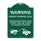 Signmission Warning Permit Parking Vehicles w/o Permits Towed Owners Expense Alum, 24" L, 18" H, GW-1824-22711 A-DES-GW-1824-22711 - alternate 1